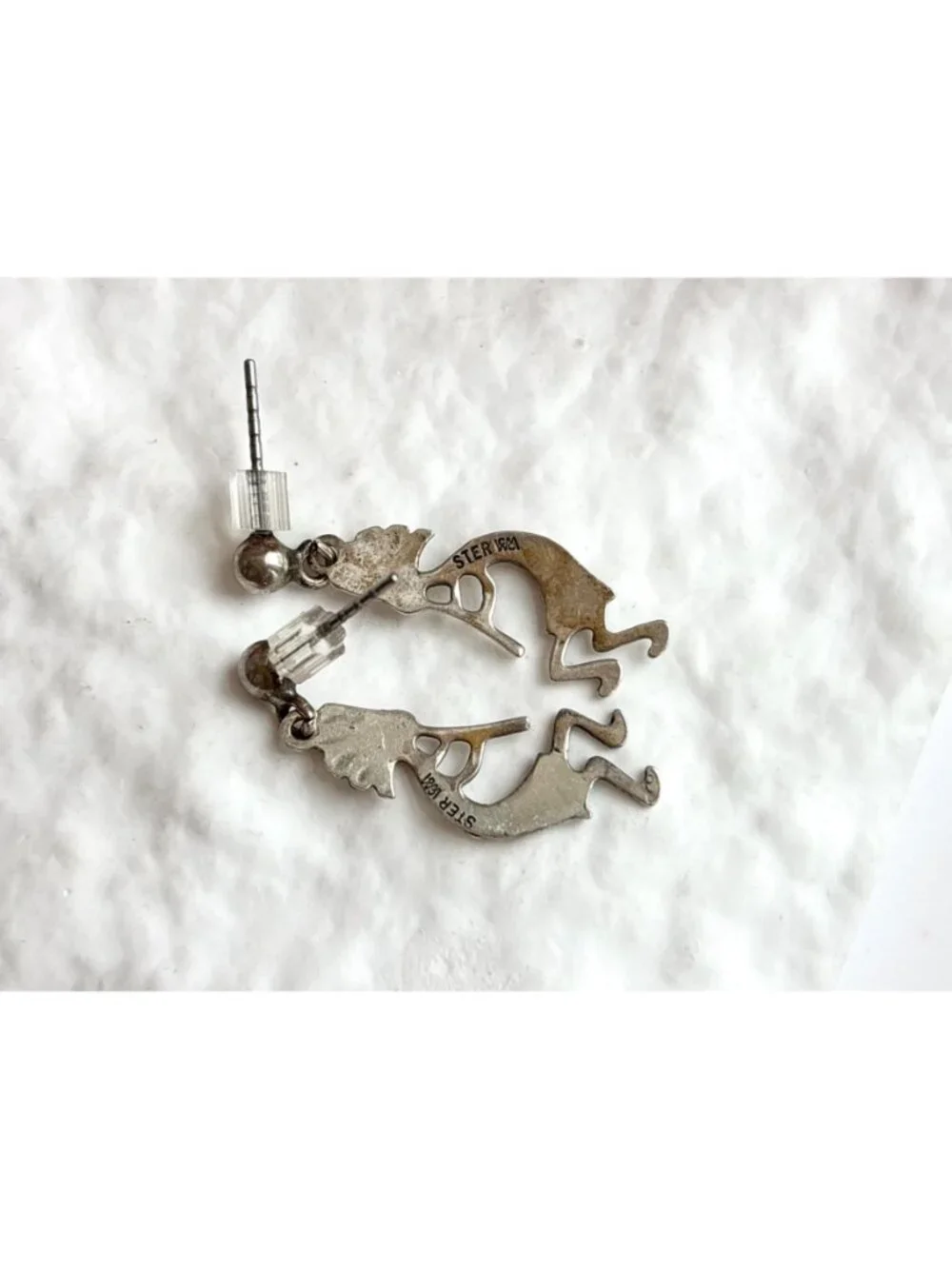 Wheeler Manufacturing SW Kokopelli Deity Vintage Sterling Silver 925 Earrings